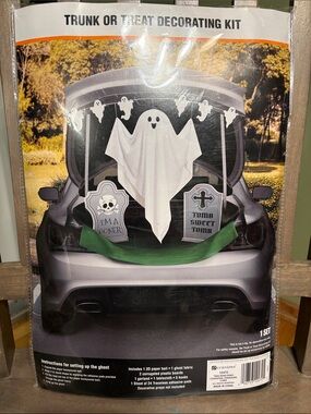 6/$20 Trunk or Treat Decorating Kit with Ghost & Tombstones - Sealed NWT